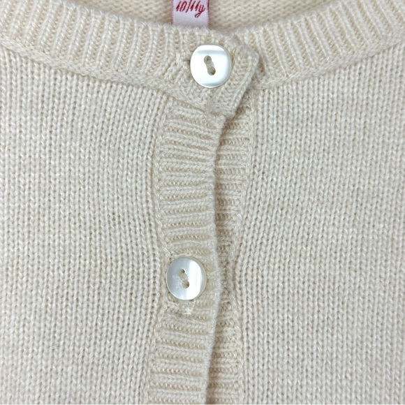 Trotters London Confiture Girls Cropped Cardigan 10/11 Cream Wool Cashmere Blend - Picture 5 of 8